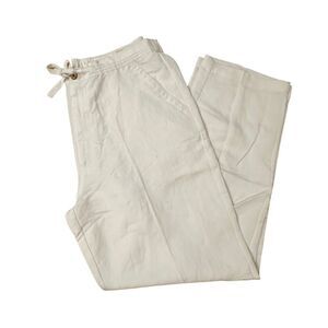 Cubavera ~Ivory Lightweight Pants ~ button w/drawstring closure ~size L (36-38)